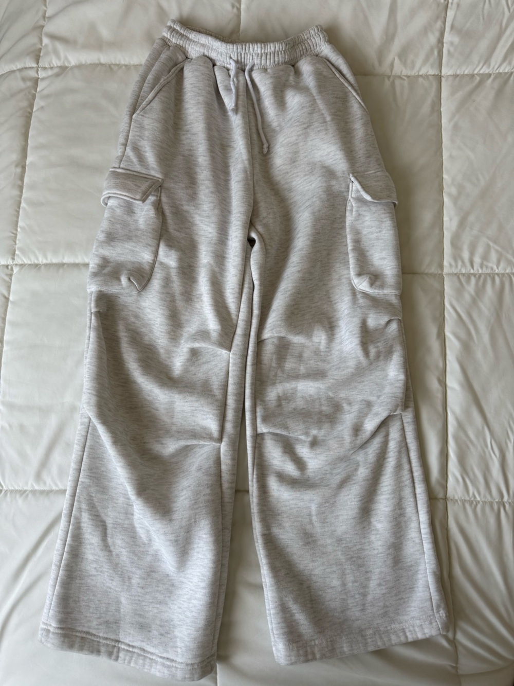 SHEIN Grey, Fleece-Lined Sweatpants with Brand Tag, extra thick & warm